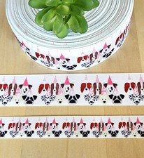 7/8  1.5" 1 YD Party Animals Ribbon Watercolor Dog Party Birthday Party Hats