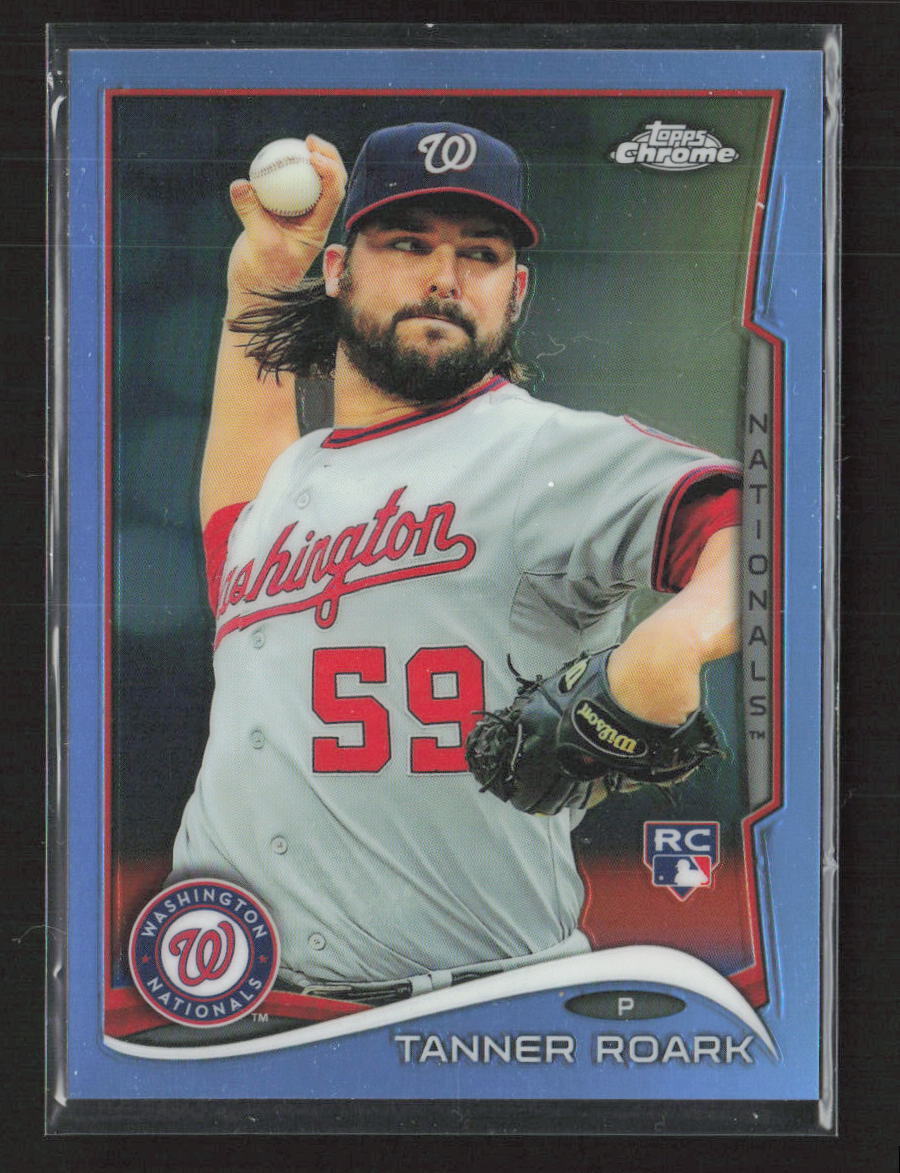 2014 Topps Chrome #127 Tanner Roark Blue Refractors #/199 RC (U)