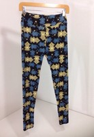 Lularoe Women's Legging Cuckoo Clock Black/blue/ivory Lularoe Women's Legging Cuckoo Clock Black/blue/ivory