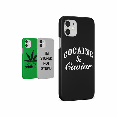 HÜLLE FÜR IPHONE 17 16 15 14 13 12 PRO MAX HART HANDYHÜLLE LUSTIG WITZ DROGEN
