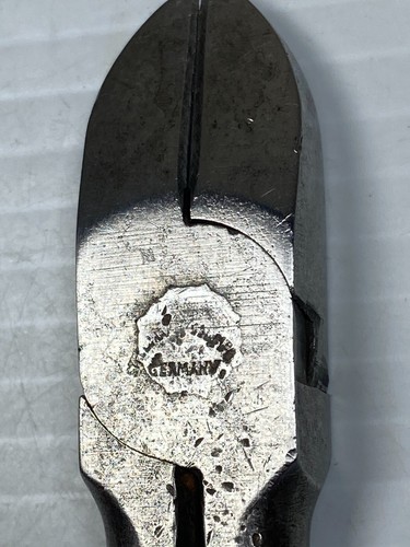 Vintage Unbranded 6-1/4" Long Diagonal Side Cutters Pliers Tool Made in Germany - Picture 3 of 13