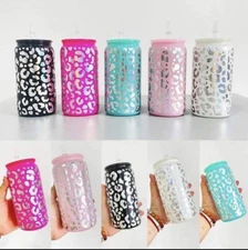 Holographic Leopard Glass - HOT PINK