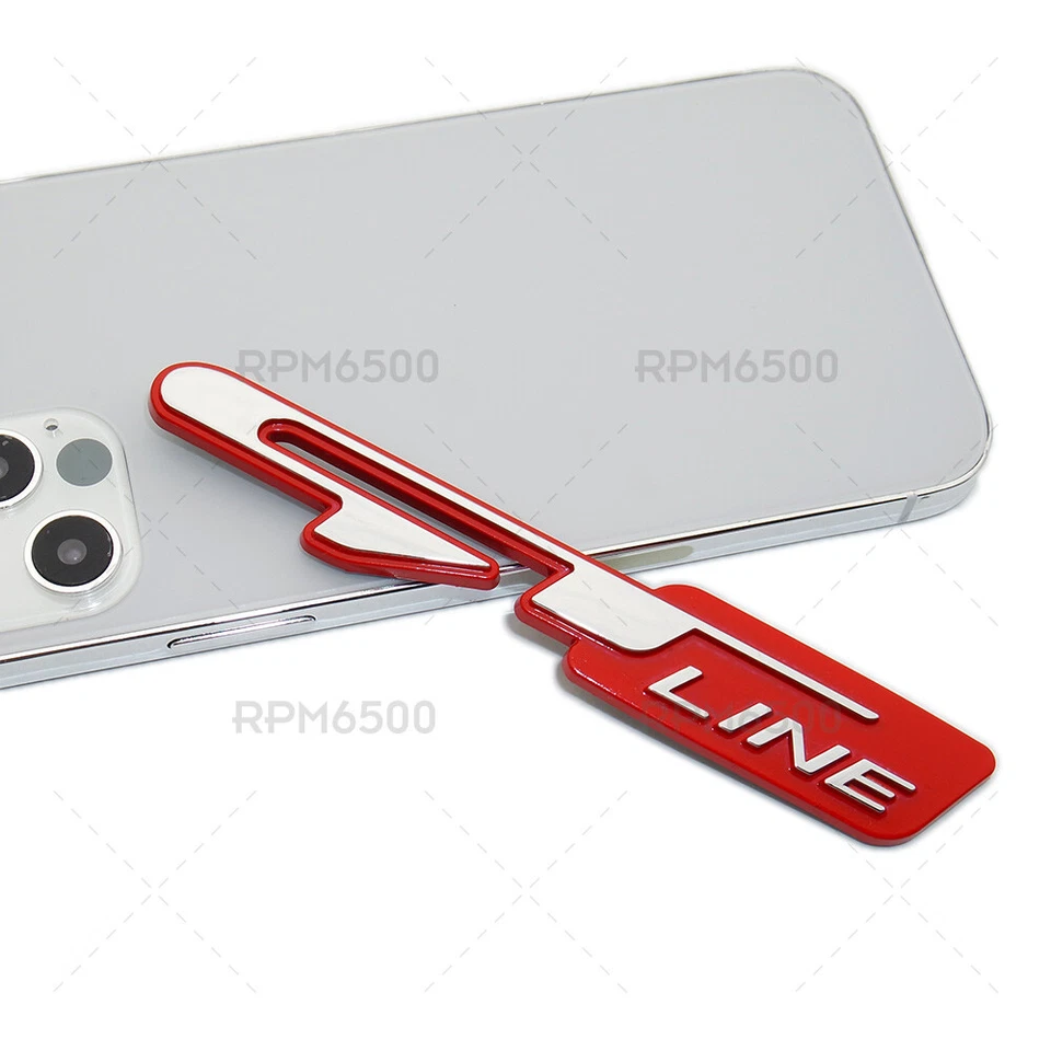 3D Car Red GT Line Logo Emblem Badge Rear Trunk Lid Fits KIA Optima Sport — 第 3/4 张图片