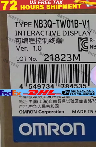 1pc Omron NB3Q-TW01B-V1 brand new touchscreen Fast delivery DHL  US Free TAX