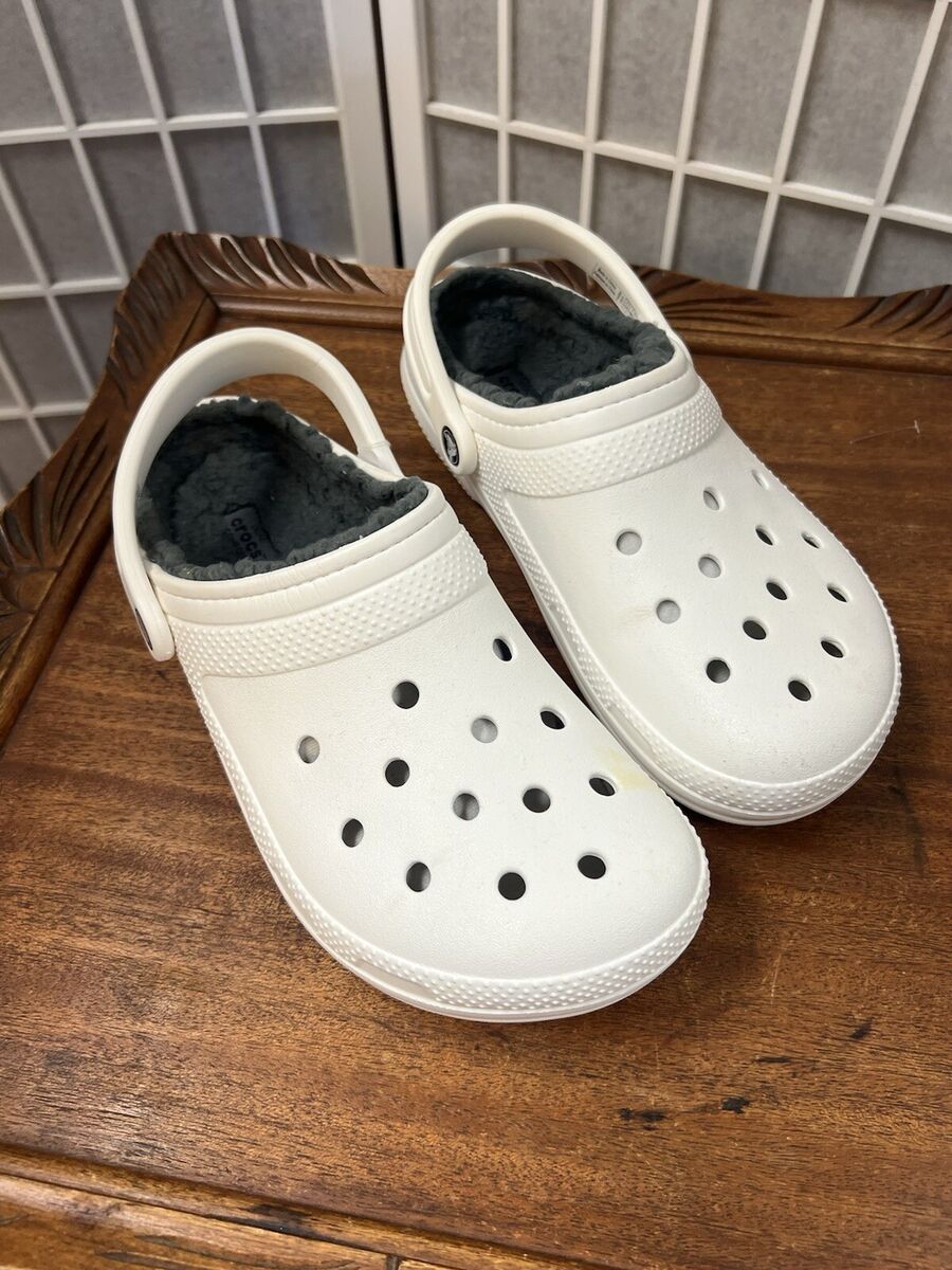Crocs Dual Shoes Confort Unisex, White,Size 8-M, Lined clog Crocs Dual Shoes Confort Unisex, White,Size 8-M, Lined clog