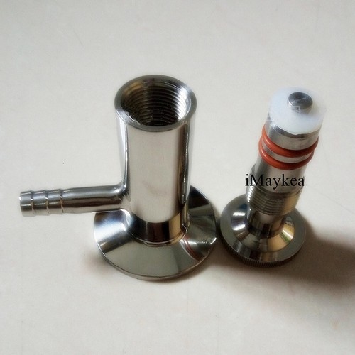 1/2" Clamp OD 50.5MM Sanitary Sampling Valve 316 Stainless Steel Silicone Seal - Picture 6 of 7