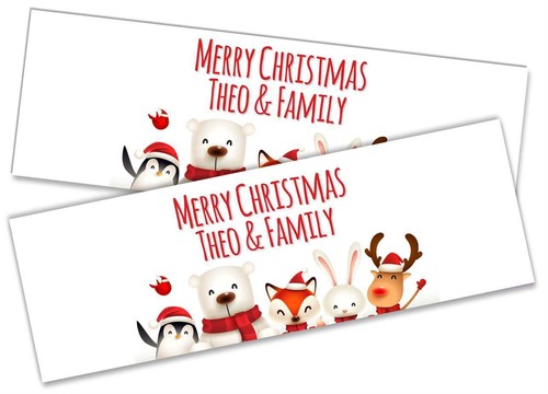 x2 Personalised Christmas Banner Xmas Party House Decoration Occasion 493 - Picture 2 of 5