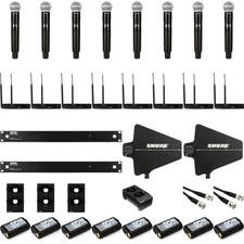 Shure Qlxd4 8-channel Handheld Wireless Bundle - H50 Band