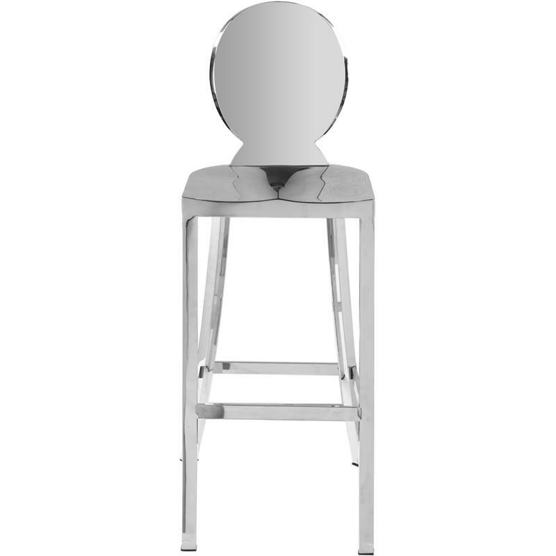 Meridian Furniture Maddox 29"H Stainless Steel Bar Stool in Chrome eBay
