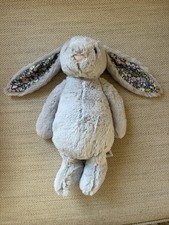 NEW Jellycat Medium Blossom Grey Bunny  Bloom   BPM3BJ Brand New Silver Real