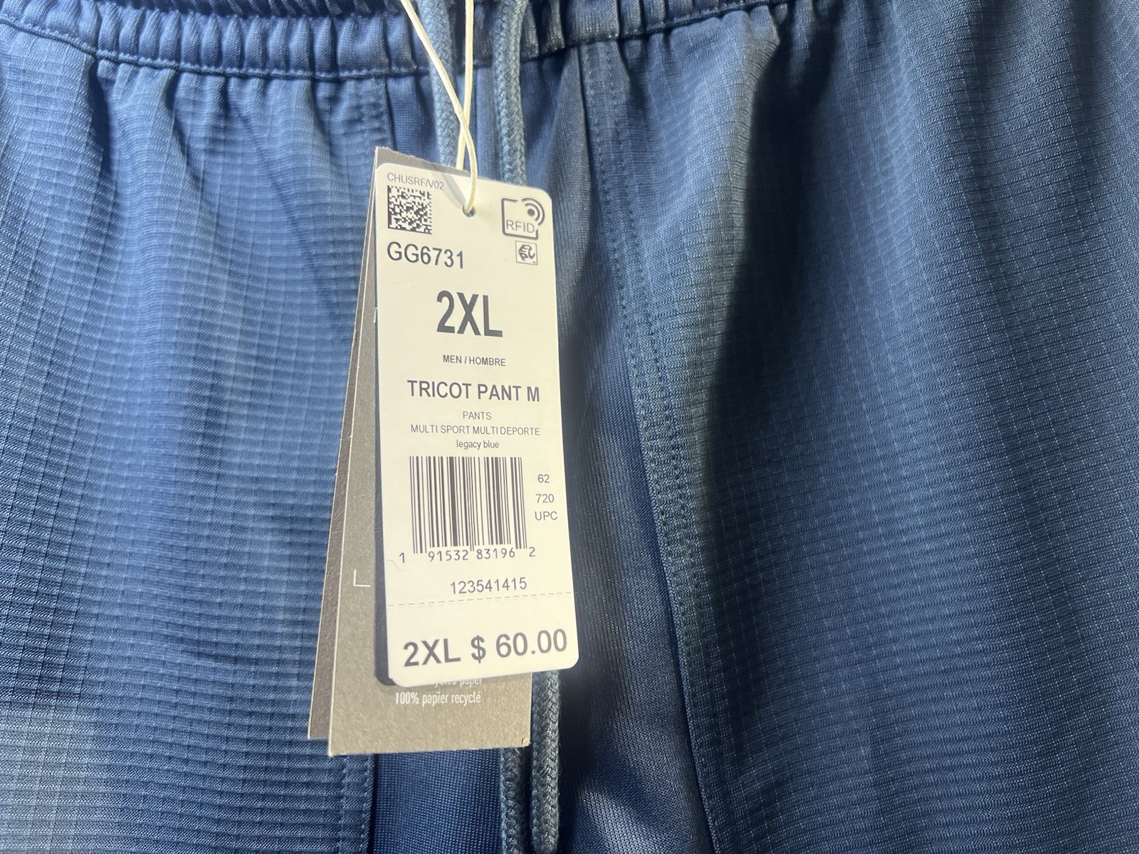 Adidas GG6731 2XL MEN/ HOMBRE TRICOT PANT M thumbnail 3