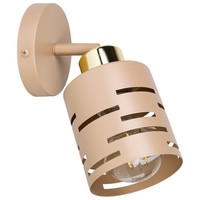 E27 Wandleuchte Beige Gold Schwenkbar Wandlampe Elen Metall Spot IP20 Masterled