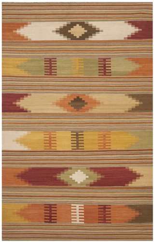 Kilim Collection Area Rug - 6' x 9', Red & Multi, Handmade Southwestern Triba... - Picture 2 of 8