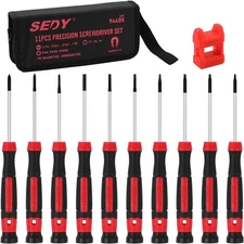 11-Piece Precision Screwdriver Set - Magnetic Mini Screwdrivers for Eyeglasses, 