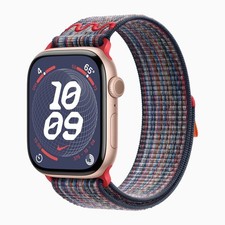 Apple Watch Series 10 42mm Rose Gold Aluminum w/ Nike Sport Loop GPS - New 