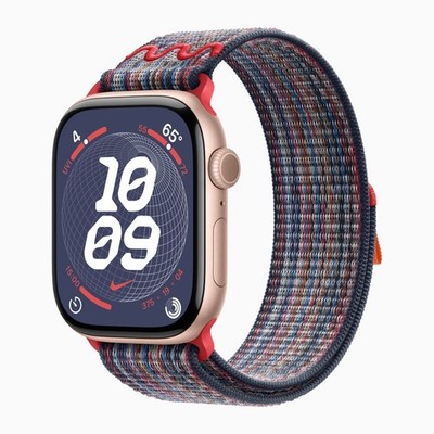 Apple Watch (Series 10) 42mm Rose Gold Aluminum w/ Nike Sport Loop (GPS) - New!