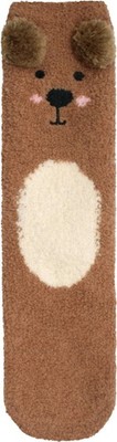 BambooMN Super Soft Cozy Warm Cute Animal Non Slip Fuzzy One Size, Brown Bear 