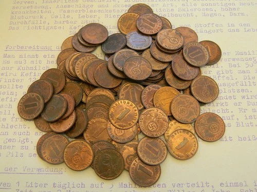 Rare Old Original WWII German War Coin WW2 Germany Military Army Collection Cent
