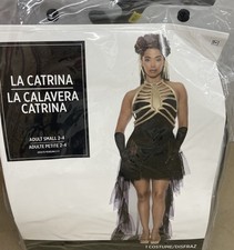 DISFRAZ LA CATRINA ADULTO S 2-4 BODY/FALDA/ARNÉS/GUANTES/DIADEMA HALLOWEEN