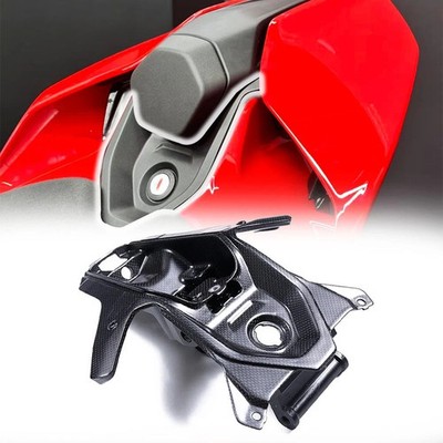 100% Carbon Fiber Rear Seat Tail Key Cover Kit For Ducati Panigale V4 V4S 2025+