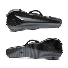 Black Violin Case Carbon Fiber 4/4 Full Size Hard Case Violin Back Strap New