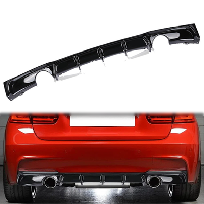 MCARCAR KIT F30 Carbon Fiber Rear Bumper Diffuser Fits for BMW 3 Series F30 M Sport Sedan 2012-2018 320i 325i 328i 330i 335i 340i M-tech Auto Lower Bumper Lip Spoiler Body Kit