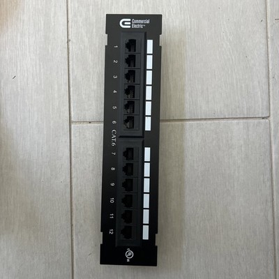 Mini 12-Port Vertical Patch Panel , Compact 10 Inch Patch Panel with 10 Gigabit