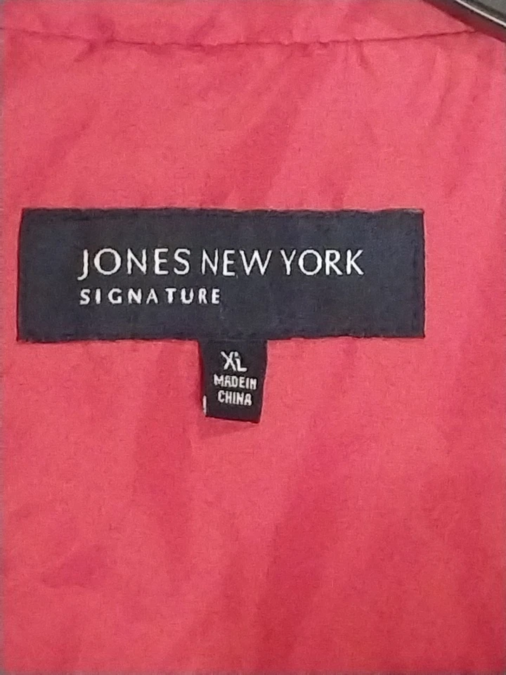 Jaqueta feminina com capuz XL Jones New York Signature tamanho XL laranja/laranja queimado - Imagem 4 de 4