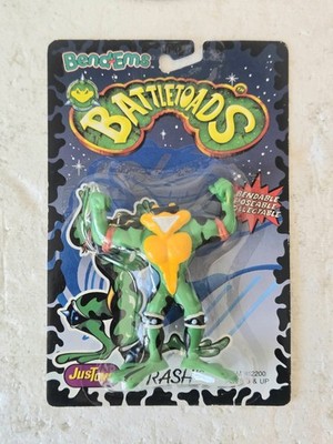 1992 Just Toys Ltd Tradewest Battletoads Rash Bend-Ems Figure New Rare