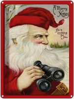 Blechschild 40X30 Cm Schnee Winter Santa Claus Deko Geschenk Metall Schild
