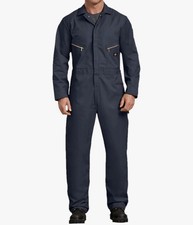 New Dickies Men's Dark Blue Long Sleeve Deluxe Overalls, Size Small Regular