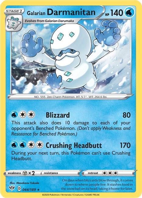 Galarian Darmanitan - 44/189 (Cracked Ice Holo) Holo Rare Deck Exclusives 044/18