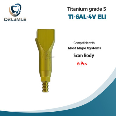 6 Pcs Dental Scan Body  CAD/CAM compatible with Osstem /Straumann/Megagen