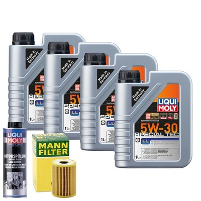 Motoröl 5W30 LIQUI MOLY Leichtlauf Special Tec Ll 4L +MANN Ölfilter +Spülung