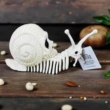 9" SNAIL SKELETON SKULL SPOOKY BONEZ DEAD ANIMAL PROP DECORATION SEW83188