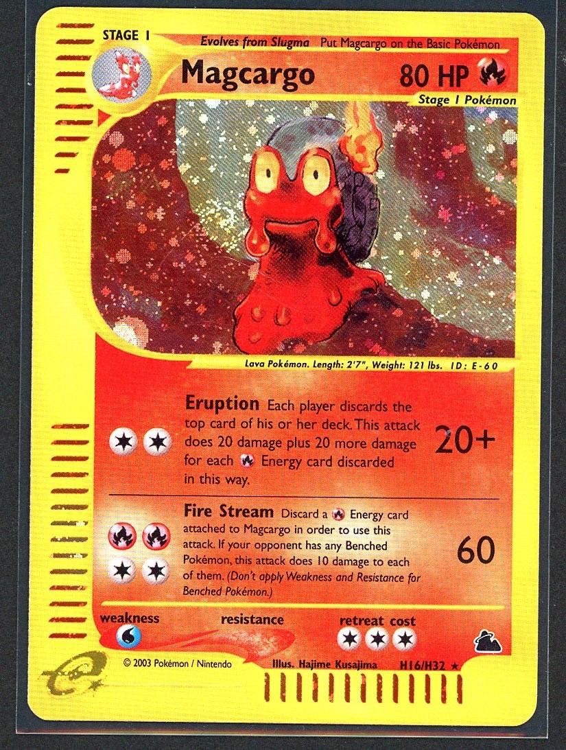 Pokemon Cards - Magcargo H16/H32 - Skyridge Holo - Near Mint