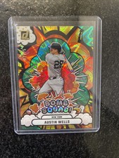 2025 Donruss Baseball Austin Wells Green Explosion /25 # 17 Bomb Squad