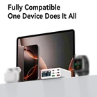 6 Port Smart Digital Display Desktop Charger Wide Voltage 110-240V EU Plug