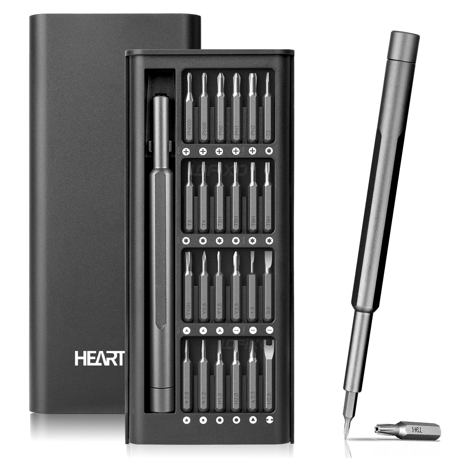 Precision Screwdriver Set with Magnetic Torx and Pent Bits for Eyeglass Repair