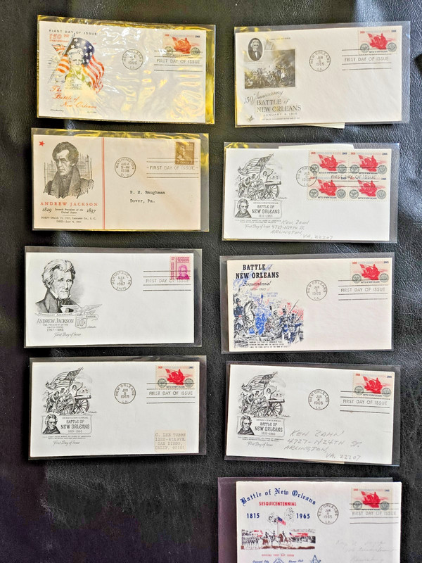 US FDC 1965 Soldier Artillery Battle of New Orleans First Day Cover LOT