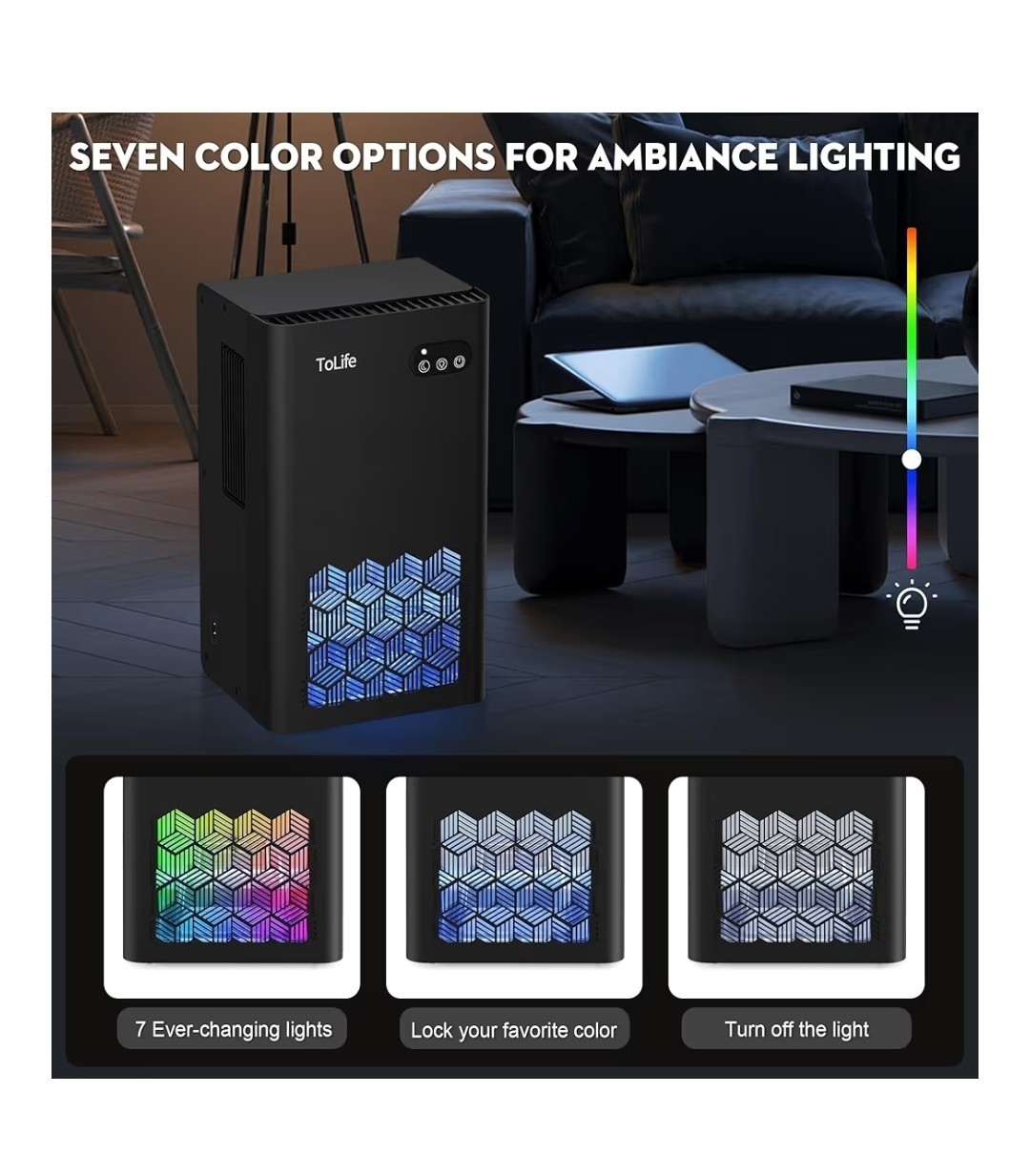 Tolife Dehumidifiers for Home 95 OZ Water Tank, 1000 sq.ft Dehumidifier for Base