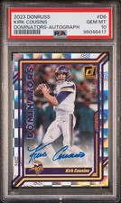 2023 Panini Donruss Dominators Kirk Cousins #D-6 Autographs 20/25 PSA 10