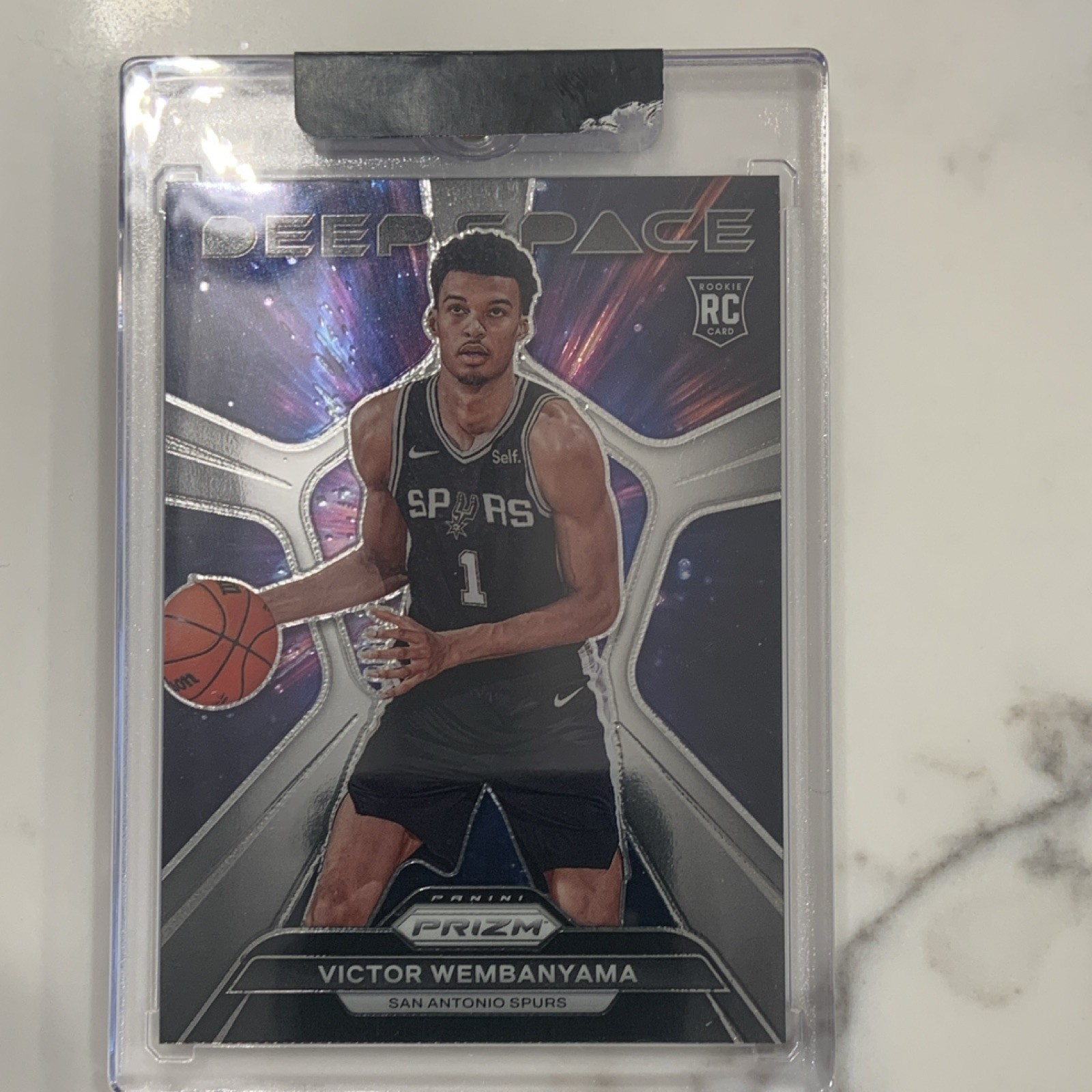 Panini Prizm 2023-24 Deep Space Victor Wembanyama Rookie #1 Spurs