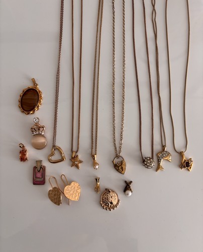Bulk Lot Necklaces Dangle Earrings Charm Pendants Minimalist 90s 00s Hearts