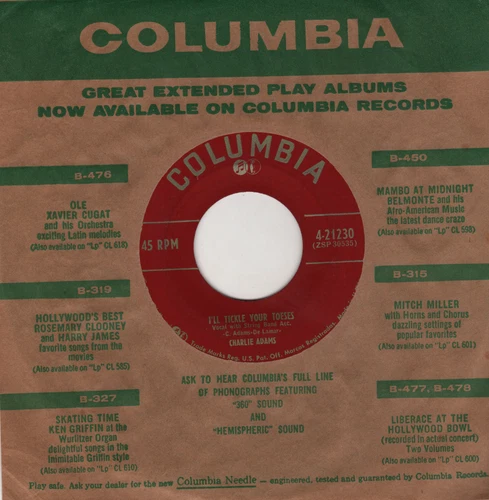 HILLBILLY BOPPER - CHARLIE ADAMS -You've Wounded The Heart/Tickle Your Toses