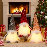 Weihnachtsdeko Wichtel 3 StüCk PlüSch Figuren Mit LED Licht FüR Innen