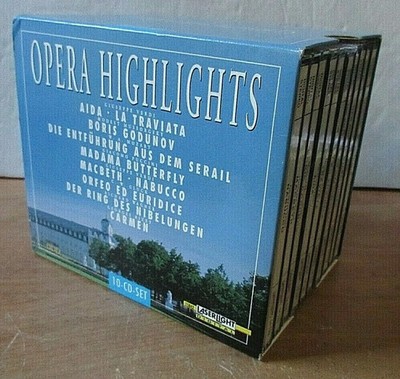 Opera Highlights CD - 10 CD Box Set Carmen Aida La Traviata Macbeth Godunov etc.