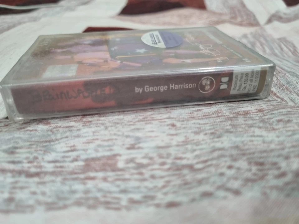 George Harrison Brainwashed INDIA IMPORT SEALED CASSETTE TAPE PROMO HYPE STICKER - Image 2 of 4