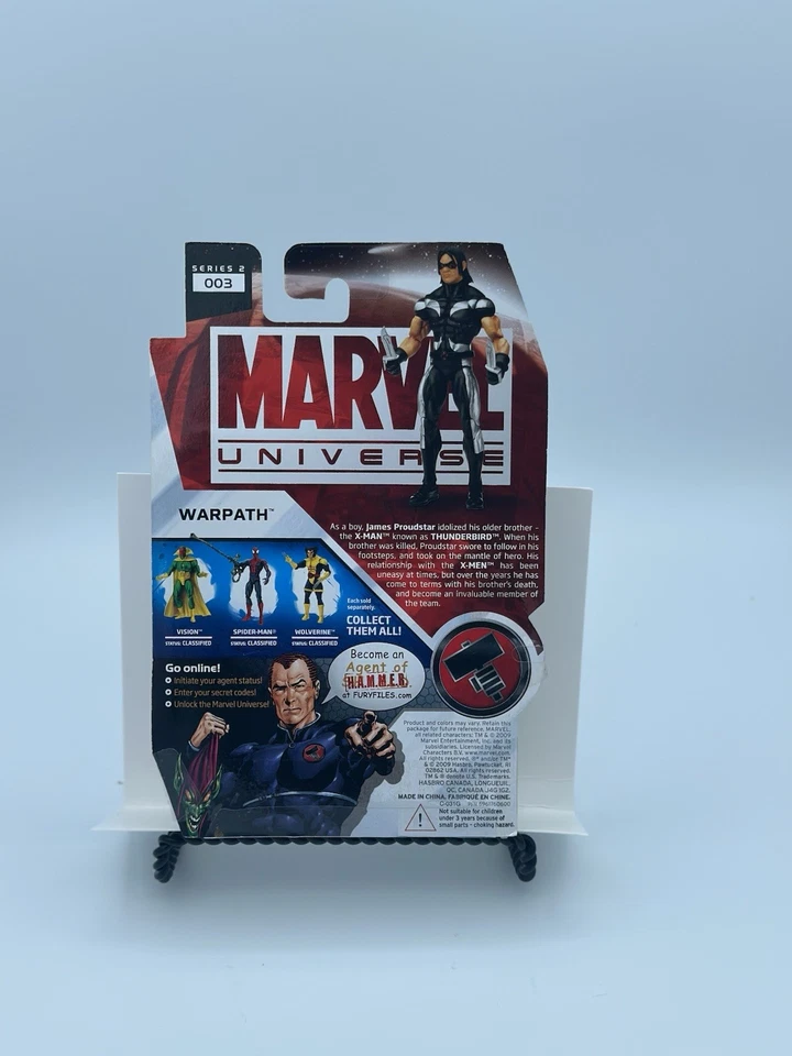 Figura de acción Marvel Universe Series 2 #003 Warpath Hasbro 3,75" Foto 2 de 2