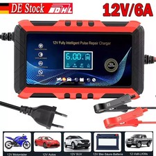KFZ intelligentes Batterieladegerät 12V 6A Auto Motorrad Akku Batterie Ladegerät